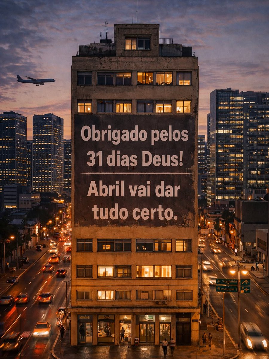 Obrigado pelos 31 dias Deus! 

Abril vai dar tudo certo.

Amém! 🙏🏽