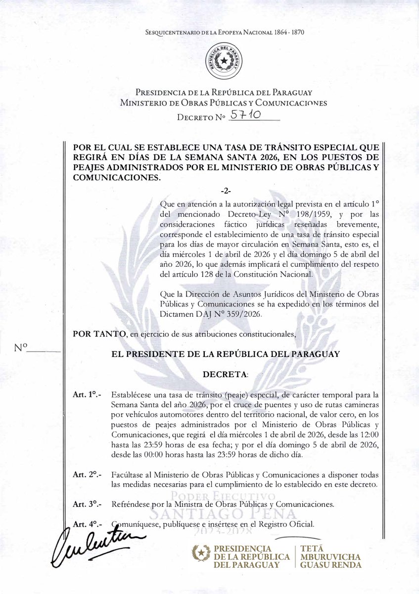 Santiago Peña tweet media