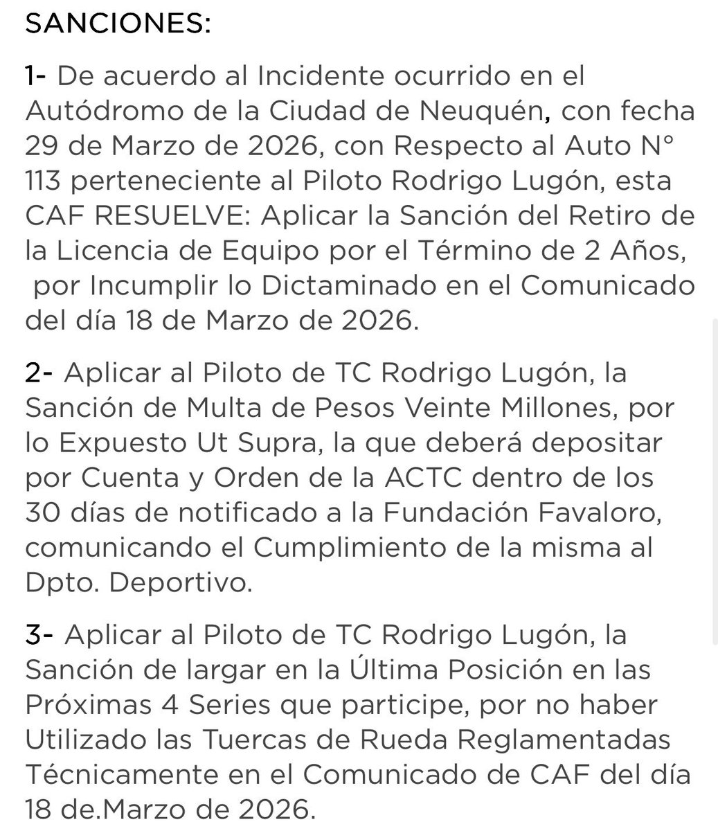 Jajajajaja que pedazo de hdp que son! Cuídense los equipos particulares, los chicos, que ahora Hugo mafiacane y la mesa chica de la actc quiere corredores solo en los grandes equipos. Ejemplo el pradecon... que si corres ahí tenes perros para todo el año! 
HIJOS DE PUTA! Fin.