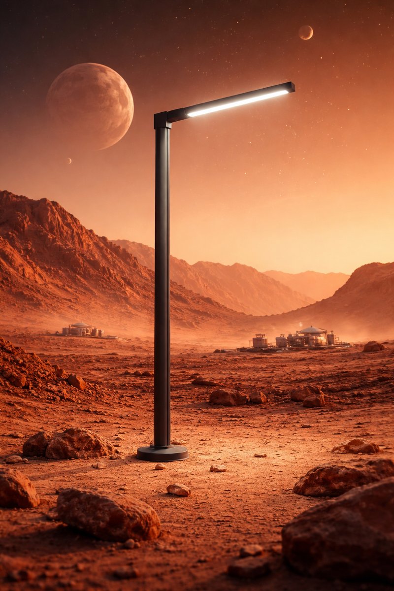 AFX_Inc's tweet photo. Mars called… we answered. 🚀

Introducing the first interplanetary-rated outdoor fixture—dust storms, zero atmosphere, and alien sunsets approved.

Available now. (…or is it?) 👀 #afxinc #AprilFools https://t.co/fCUN0jxC04
