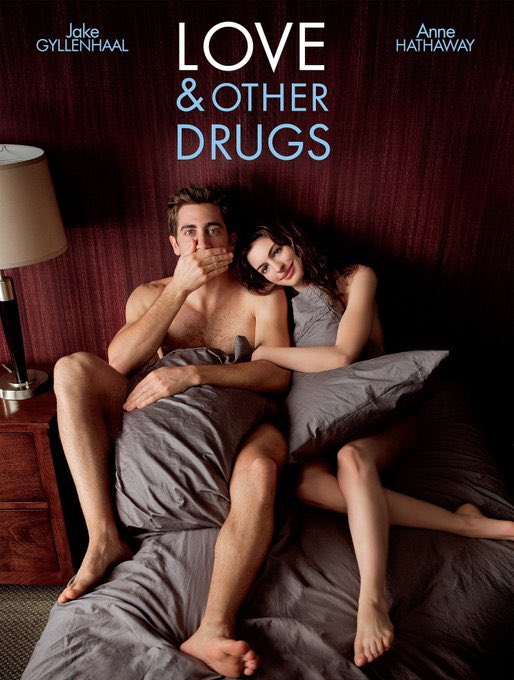 Xpert_things's tweet photo. #Jake Gyllenhaal and #Anne Hathaway were tired of all the #nude scenes. Director #Zwick said, ‘What do you want me to do?’ They said, ‘You take your clothes off.’ He said, ‘Fine!’ That photo became the #Love & Other Drugs (2010) poster, with director digitally removed. https://t.co/wbrgQjlKKO