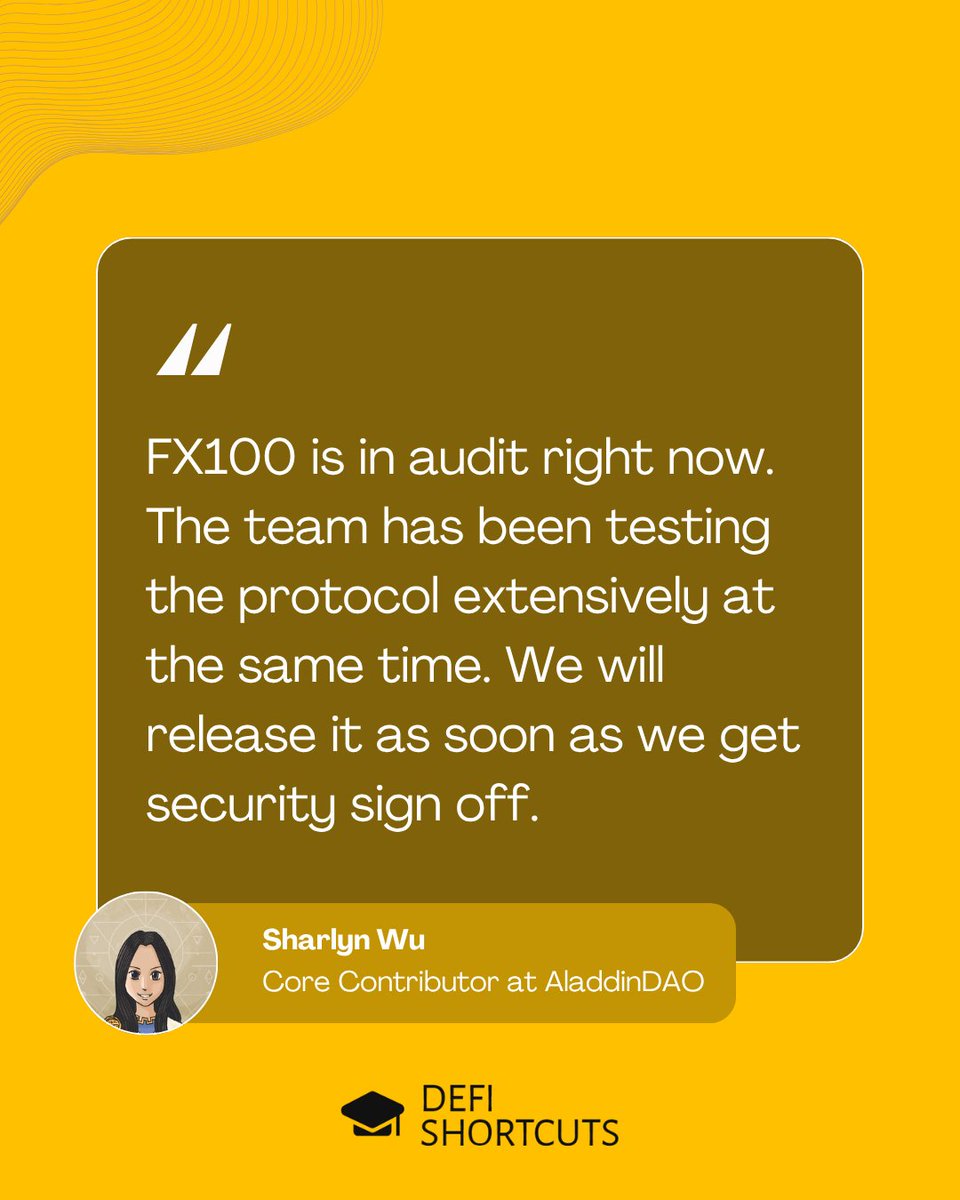 DeFiShortcuts's tweet photo. @FX100Perp is in audit right now. Non-liquidatable perp, up to 100x leverage, testing extensively in parallel.

Security first, won't ship until sign-off. That kind of approach matters when the architecture is this different.

Testnet getting closer ⌛️ https://t.co/MCQAJsHLuH