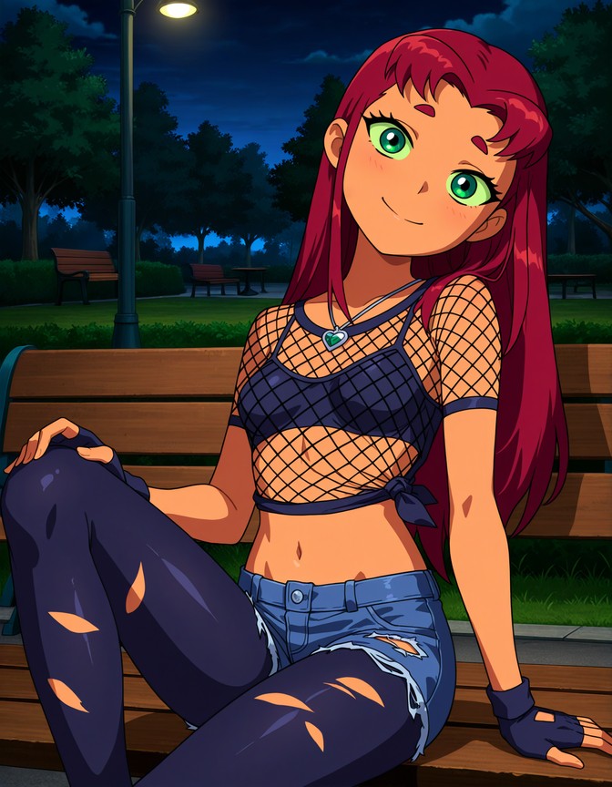 Elryusam's tweet photo. #Starfire #IAart #IAgenerated #TeenTitans #DC https://t.co/z6OQEG8B8G