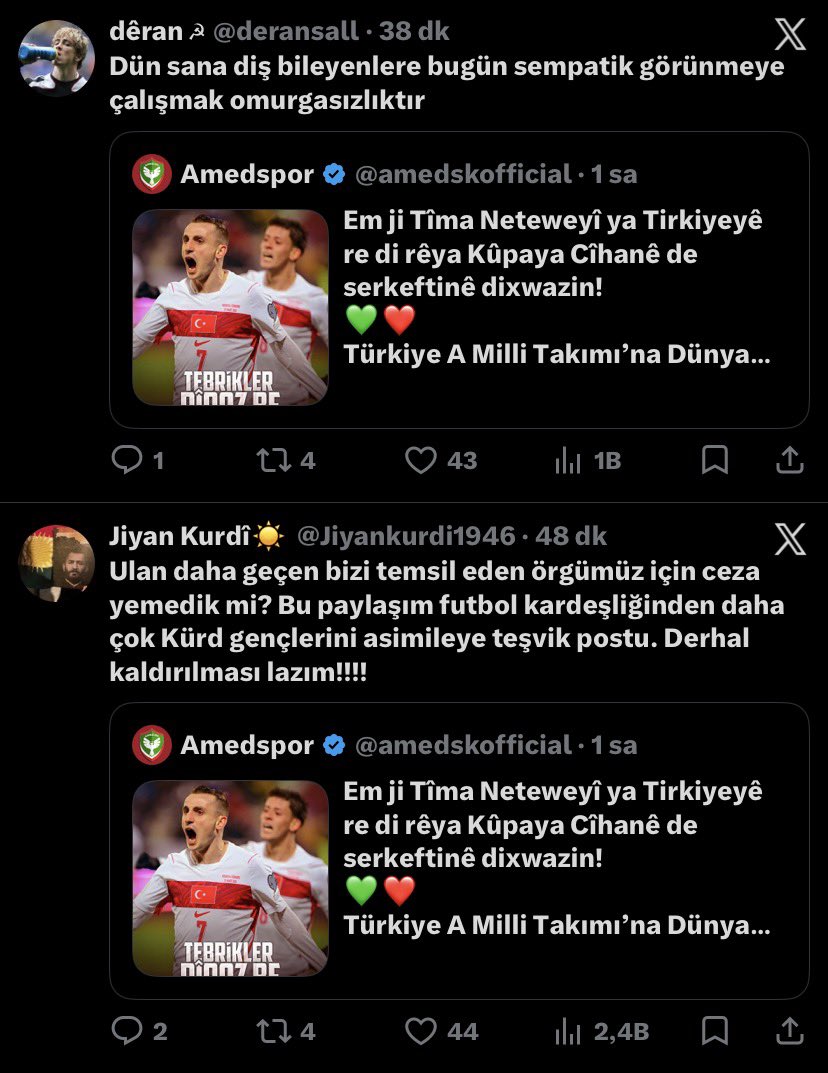 sadecebilalya's tweet photo. sağda solda millete ırkçı, faşist diye ağlayanların, konu Türk Milli Takımı olunca sergiledikleri ourspu çocukluğu  :D https://t.co/NEJHFMZm2a