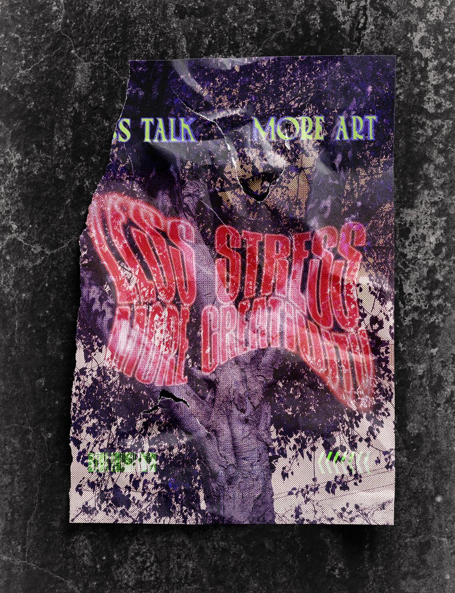 BassasN's tweet photo. Less Stress, More Creativity

#posterdesign https://t.co/kExhFWEcI5