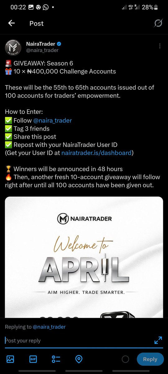 Scoded_gram's tweet photo. @naira_trader Done @naira_trader 

Posted on IG too 

@Decking300 
@Fried900 
@Dexmile56 

UID:  NT565577

@naira_trader https://t.co/o65LfNgWNz