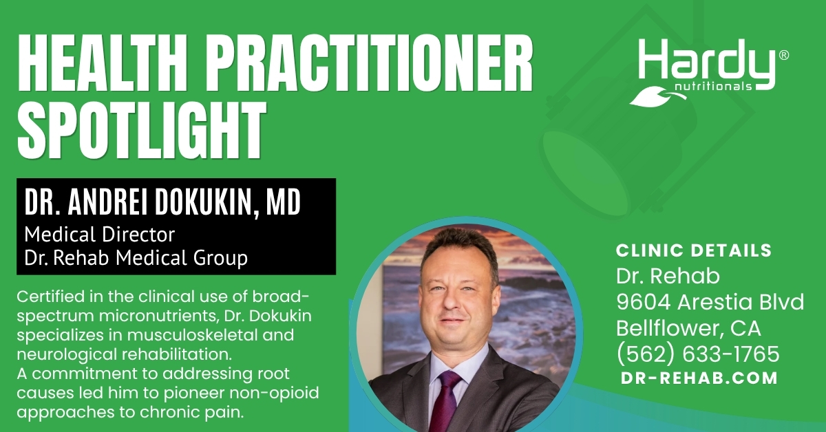 GetHardyNow's tweet photo. Integrative health practitioners like Dr. Dokukin offer support to patients transitioning to #micronutrients. While Daily Essential Nutrients is available without a prescription, you can find clinicians certified in micronutrient therapies near you, here: https://t.co/GLaenmVKSM https://t.co/VY65hLHyP1