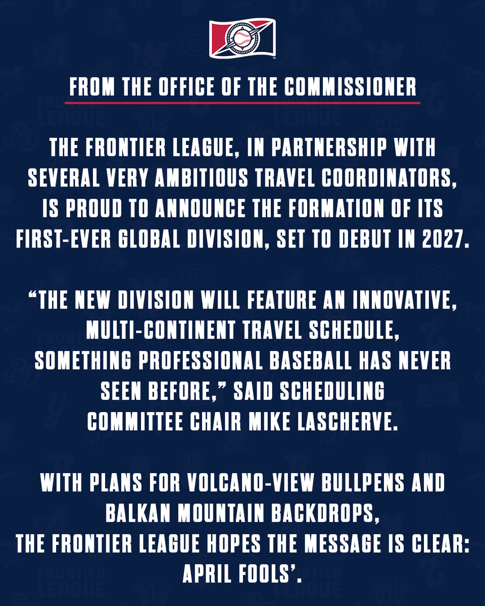 Frontier League tweet media