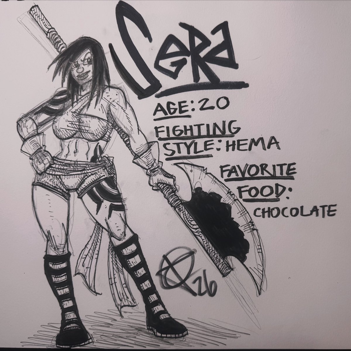 DephCos's tweet image. After drawing her the first time, I realized she looks kinda familiar… if you can guess who she may or may not subconsciously be based on you get a cookie.

#makecomics #makegames #characterdesign