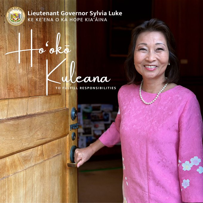 Lt. Governor Sylvia Luke tweet media