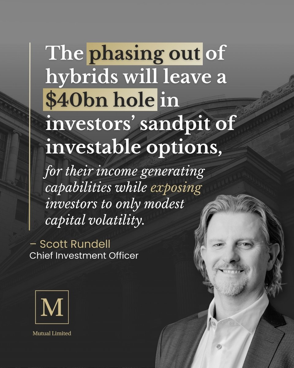 mutualltd's tweet photo. The transition away from bank hybrids has raised important questions for income-focused investors. Learn about the evolving #hybridlandscape 👉 https://t.co/0nHm2YEdcV #mutuallimited #investmentmanagement #australianassetmanagement https://t.co/mhfx0kUsKm