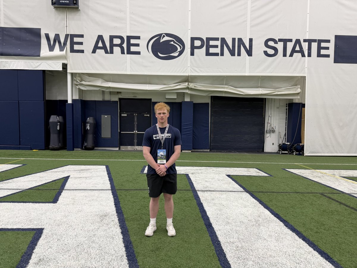 RCacciotti37401's tweet photo. Great visit @PennStateFball  Enjoyed watching practice and getting to meet @CoachLustig and @CoachLang22 

@KohlsSnapping 
@BGMarauderFball 
@HKA_Tanalski 

#WeAre https://t.co/Y58uto41Bx