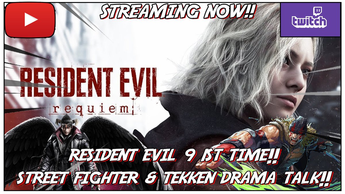 KhaizaKahn's tweet photo. STREAMING NOW!!

>>>>>>>>>

RESIDENT EVIL 9 FIRST TIME!! Street Fighter &amp; Tekken Drama Talk!!

>>>>>>>>>

🟣https://t.co/B0wyhWB69H
🟥https://t.co/jKDxQvsdTO

#twitchaffiliate #autisticstreamer #youtuber #fightinggames #fgc #residentevil #RERequim #Capcom https://t.co/p4XcBDd1wA