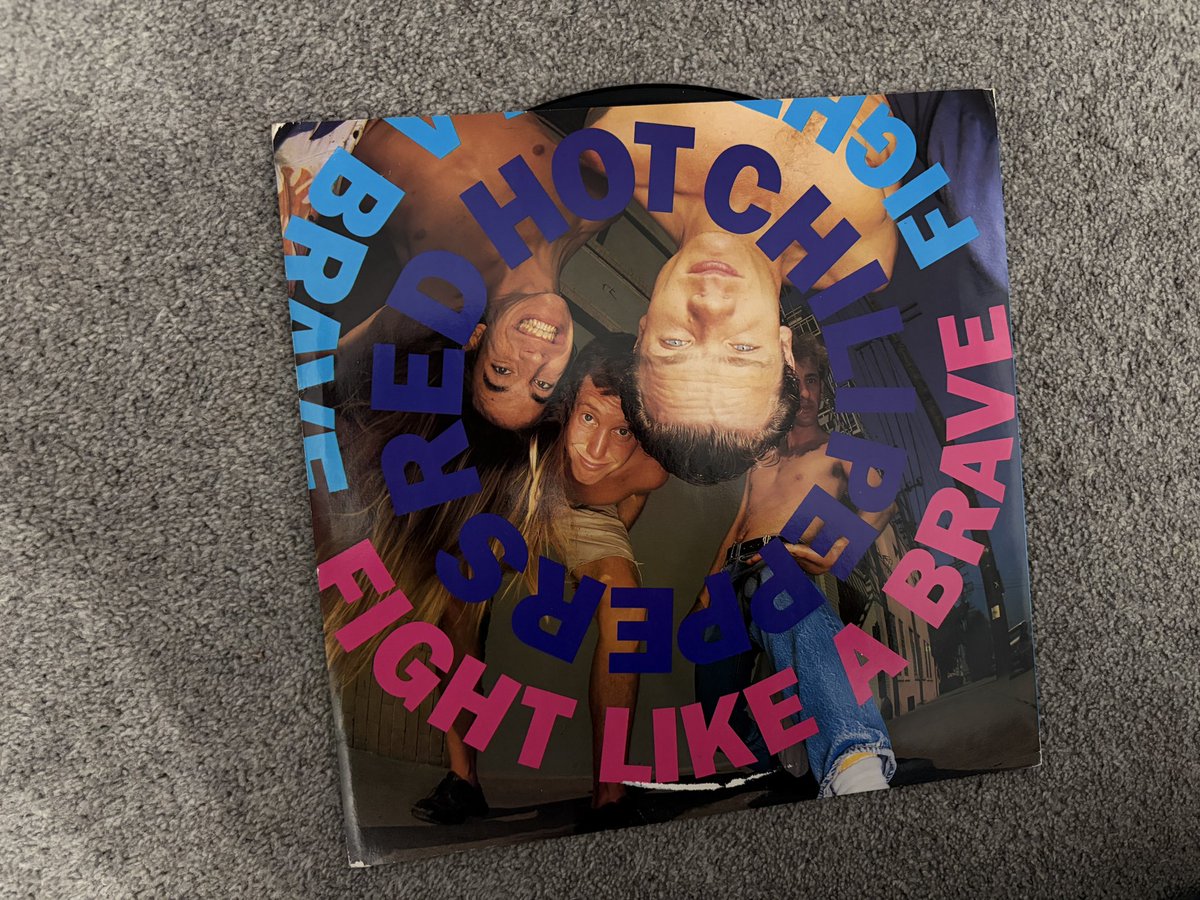 RHCPMediaFan's tweet photo. I got Fight Like A Brave on 12” last week and it has a “manufacturers property” sticker on it. Does that mean it’s a promo copy or something? Also pictured with its siblings! Only the 7” includes the actual album version of the song. Fire is great too https://t.co/7OalFoDXxz