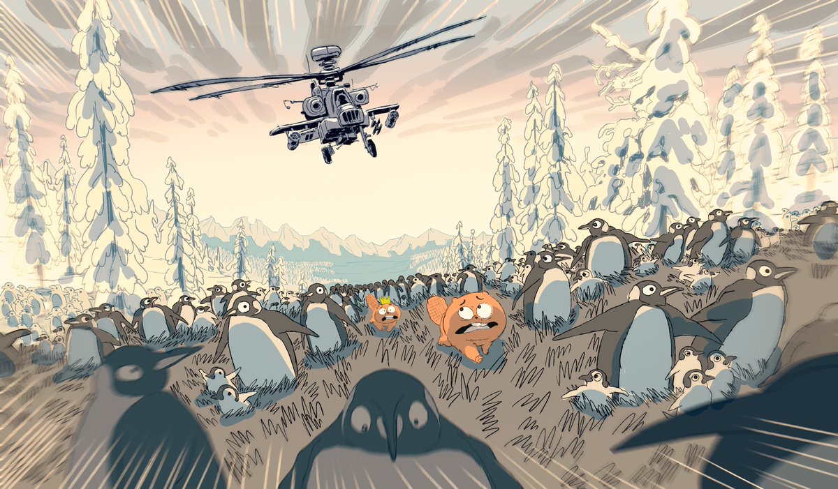threebarebears's tweet photo. Even after moving on to Beavers, i persisted in trying to find a place for penguins in the movie early on #hoppers https://t.co/0OyQtzqXpi