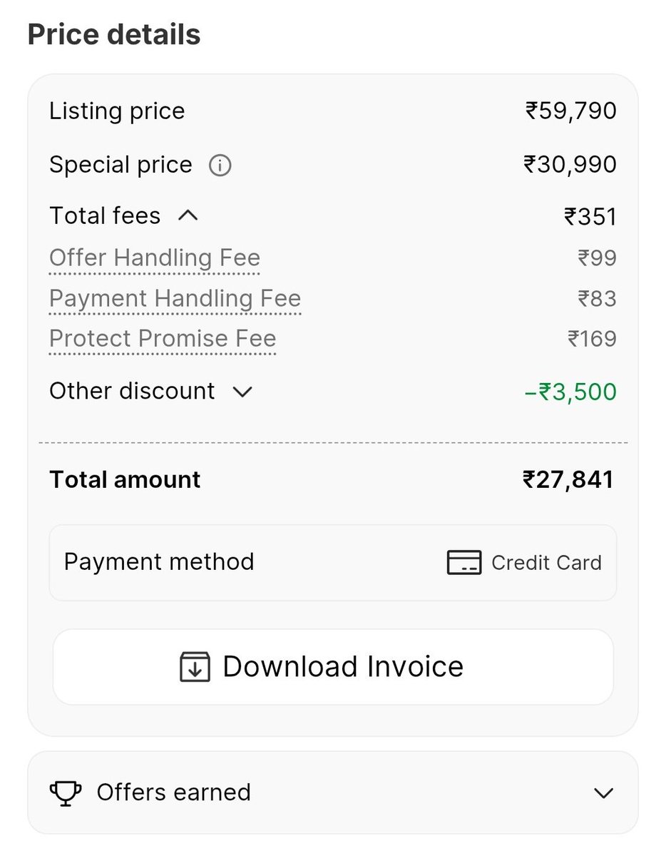 YBJP_4India's tweet photo. @flipkartsupport Can u pls explain 
What is
(1)Offer handling fee
(2)Payment handling fee
(3)Protect promise fee

Why &amp; for what reason it has been taken?

जब भी कुछ लो इस तरह के बेफालतू के charges हमेशा ग्राहकों से लिए जाते हैं

ये सब लूट नहीं तो और क्या है
जो जबरदस्ती ग्राहकों से लिया जा रहा है https://t.co/IQrlPF80yj