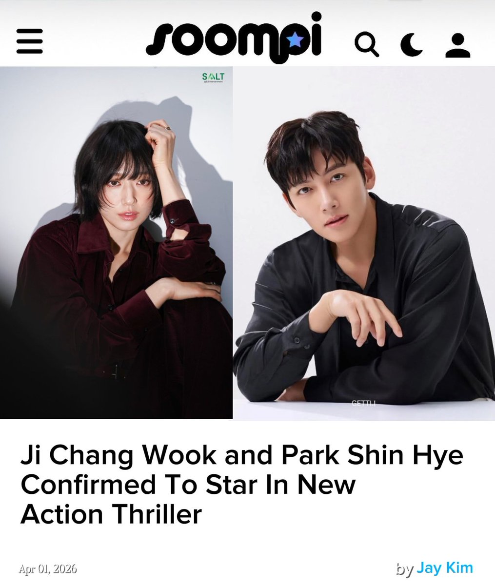 [Breaking News] Park Shin Hye and Ji Chang Wook confirmed in Action Thriller drama entitled "Anonymous Mission". This Netflix original series is expected to air in the first half of 2027.

m.post.naver.com/viewer/postVie