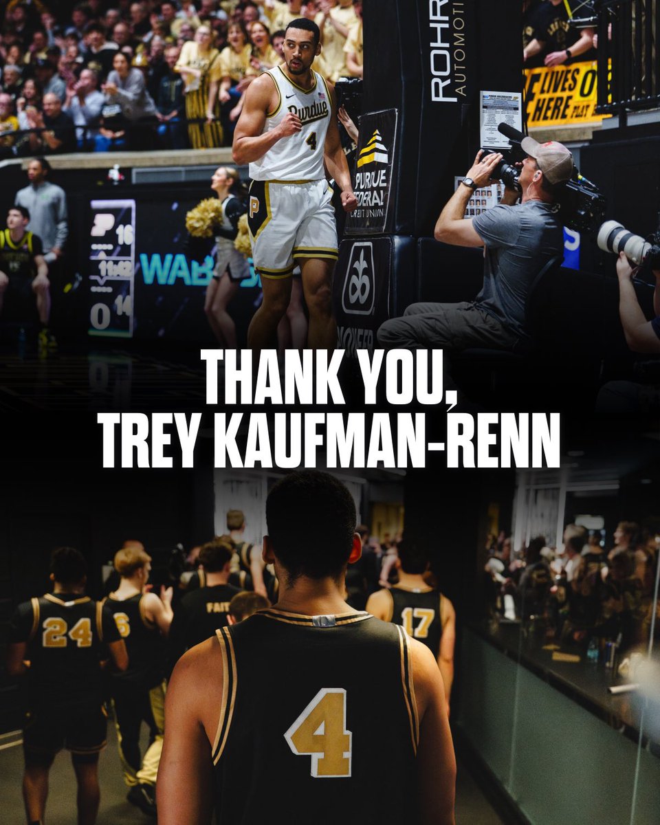 PurdueNILStore's tweet photo. Trey, thank you for all you did to put Purdue in a position to win. It was so fun watching you takeover down low. You are a true Boilermaker through and through. We can’t wait to continue cheering you on🚂 https://t.co/JimPRo0zsL