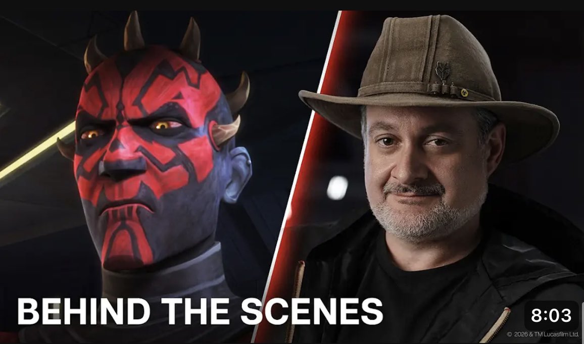 An 8-minute commentary of Maul’s journey in THE CLONE WARS and REBELS led by Dave Filoni is now available on YouTube.

Watch here: youtu.be/wz8FO1IkyFA?si…