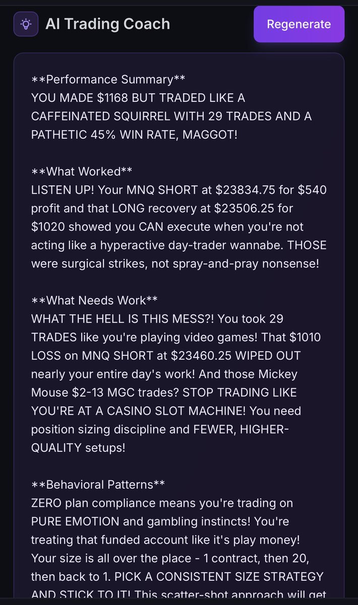 Choose your voice in our AI feedback! A little tough love never hurt, right??