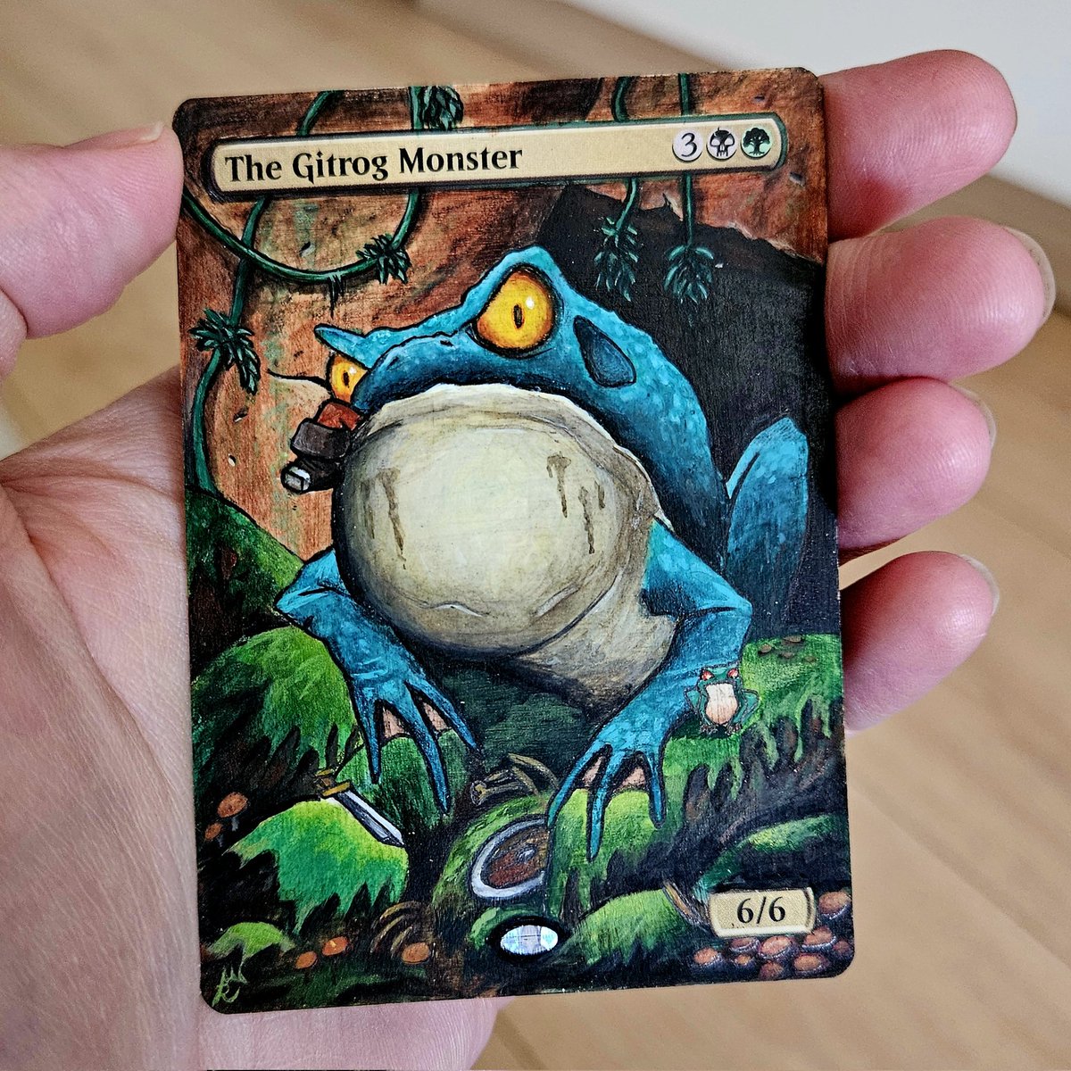Opponent: “You can’t just eat your problems.”
Gitrog: Watch me 🐸

#EDH #MTG #GitrogMonster