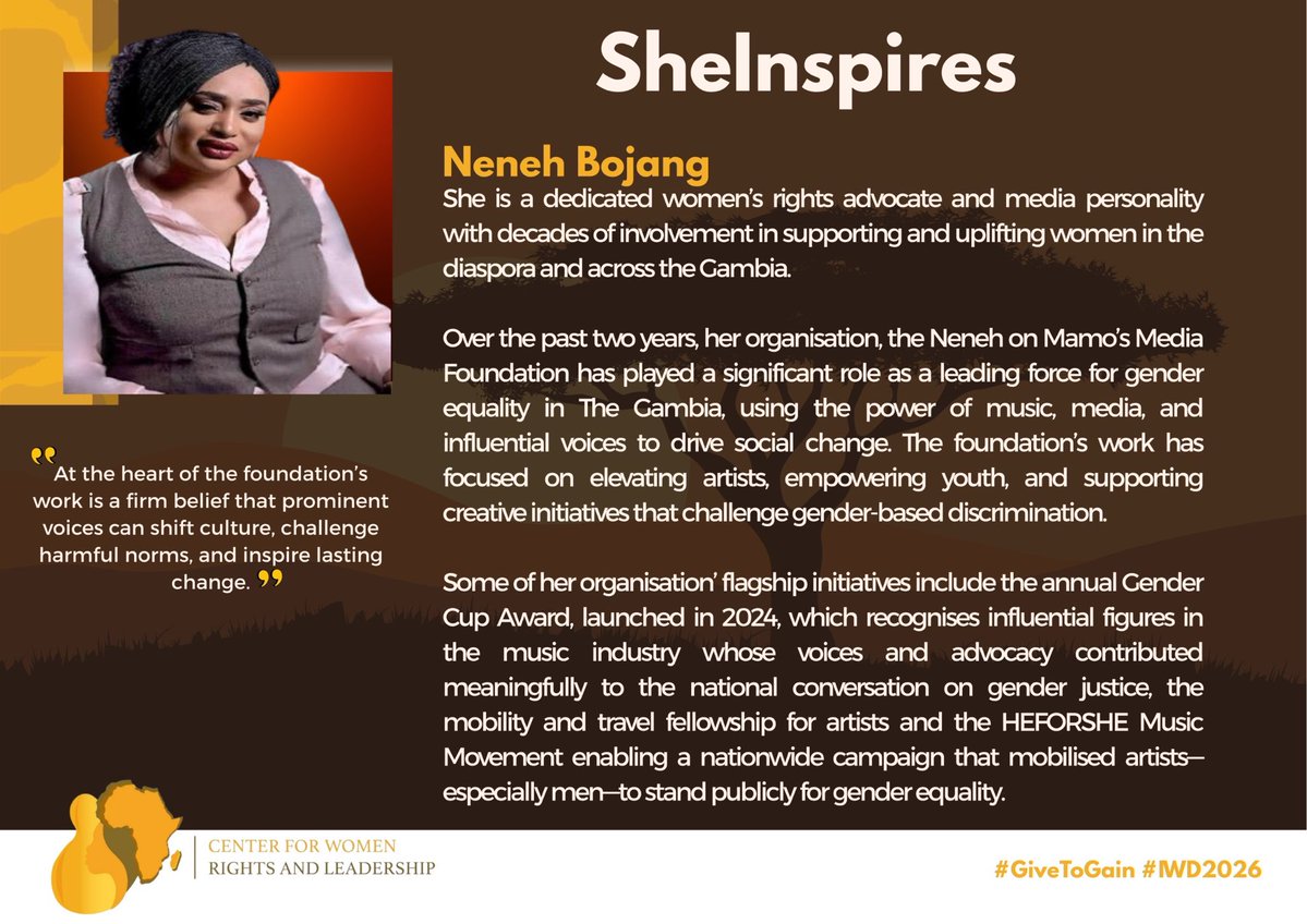 Center for Women's Rights and Leadership tweet media