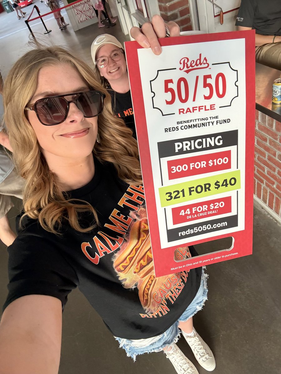 notsocooljules's tweet photo. 321 tickets for $40? What a great deal! @Reds_5050 

You can play at the ballpark or online at https://t.co/CDG79TtyHE ❤️🎟️ https://t.co/YV69WiZ2ZE