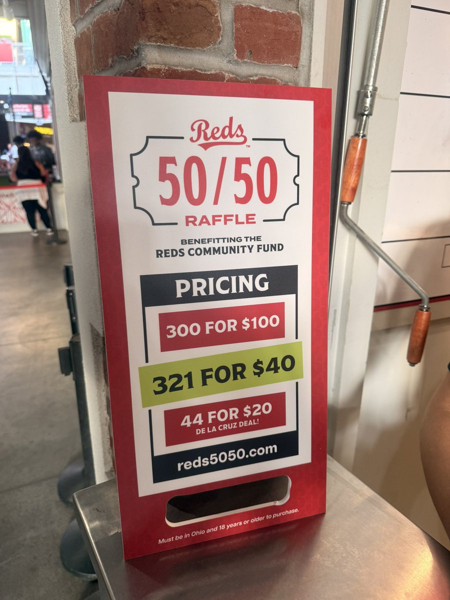notsocooljules's tweet photo. 321 tickets for $40? What a great deal! @Reds_5050 

You can play at the ballpark or online at https://t.co/CDG79TtyHE ❤️🎟️ https://t.co/YV69WiZ2ZE