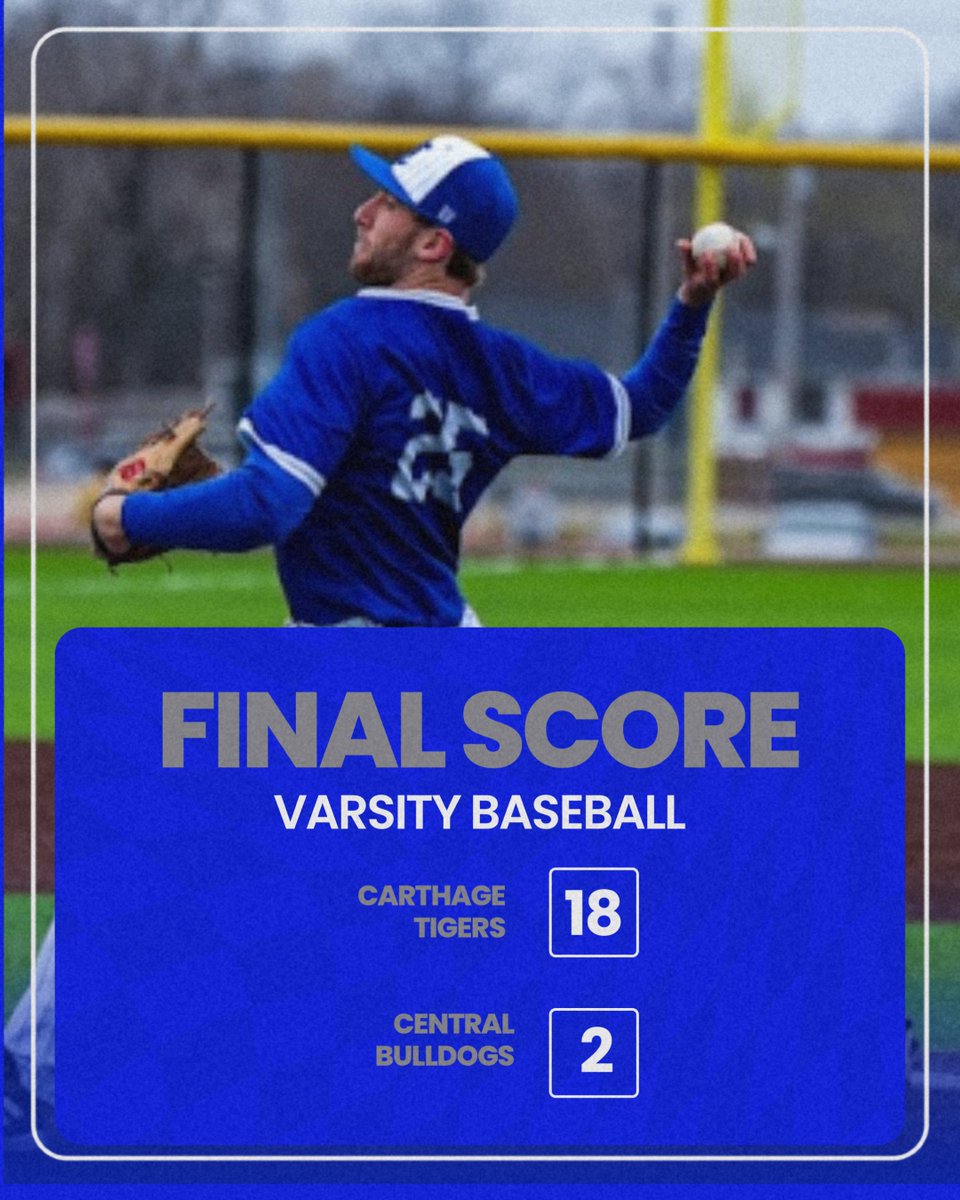CHS_Mo_Baseball's tweet photo. Varsity improves to 5-3 with a win over Central.  Brayden O'Dell picks up his first career win. Lane Mitchell picks up his first two career RBIs.  Several Tigers record multiple hits. https://t.co/wyWPwqkaXK