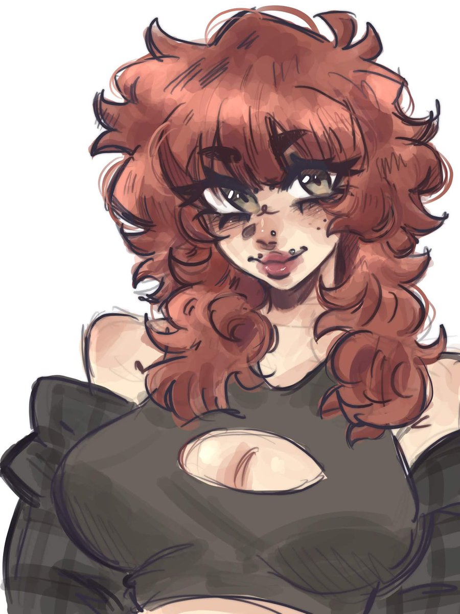 sushiixcat's tweet photo. trying to figure out how to draw my new #oc #originalcharacter Jess 
idk i feel like you can’t post your oc on here if you aren’t possible bc lowkey no one be gaf like does anyone see it https://t.co/86niTdirEb