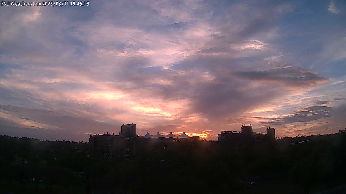 FSUWeatherSTEM's tweet photo. FSU WeatherSTEM at sunset and it's 79.6 F. https://t.co/QkS6KUbX0k