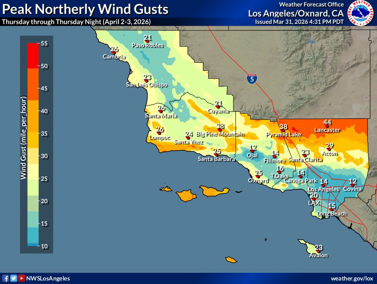NWS Los Angeles tweet media