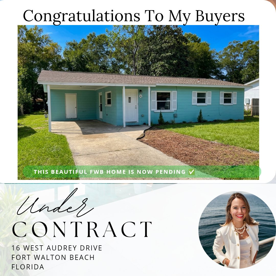 SRankin_Realtor's tweet photo. Congratulations to my amazing buyers! 🎉🎉

Are your friends looking to move to the area? 
Give them my info! 😊

Sonja Rankin Realtor® With Realty One Group Emerald Coast  https://t.co/7Y0skv57CL 

* Image  digitally enhanced https://t.co/GgzfYabWW2