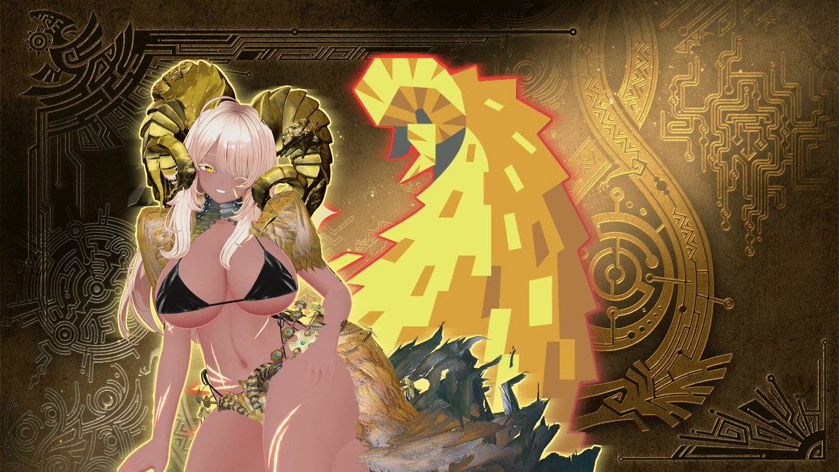 KuRuRuGletscher's tweet photo. Kulve Taroth armour goes crazy, slowly making Blender more tolerable for myself

#VRChat  #milltina3D https://t.co/wVb4VG7leU