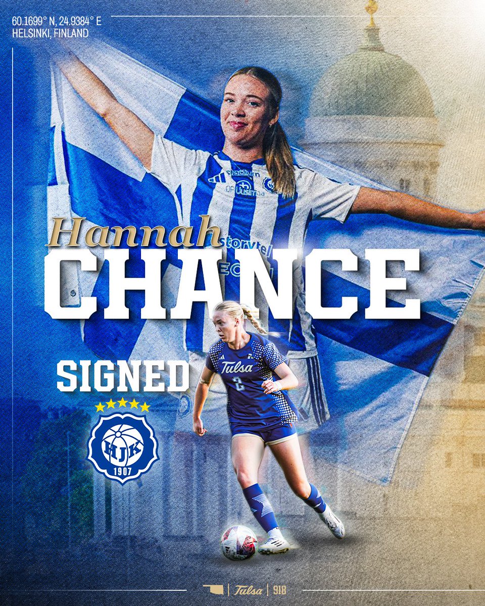 TulsaWSoccer's tweet photo. Hannah’s taking her game global! 🌎

Congrats to Hannah on signing with HJK, Finland's getting a good one! 🇫🇮

#ReignCane https://t.co/wXHLIbDrDs