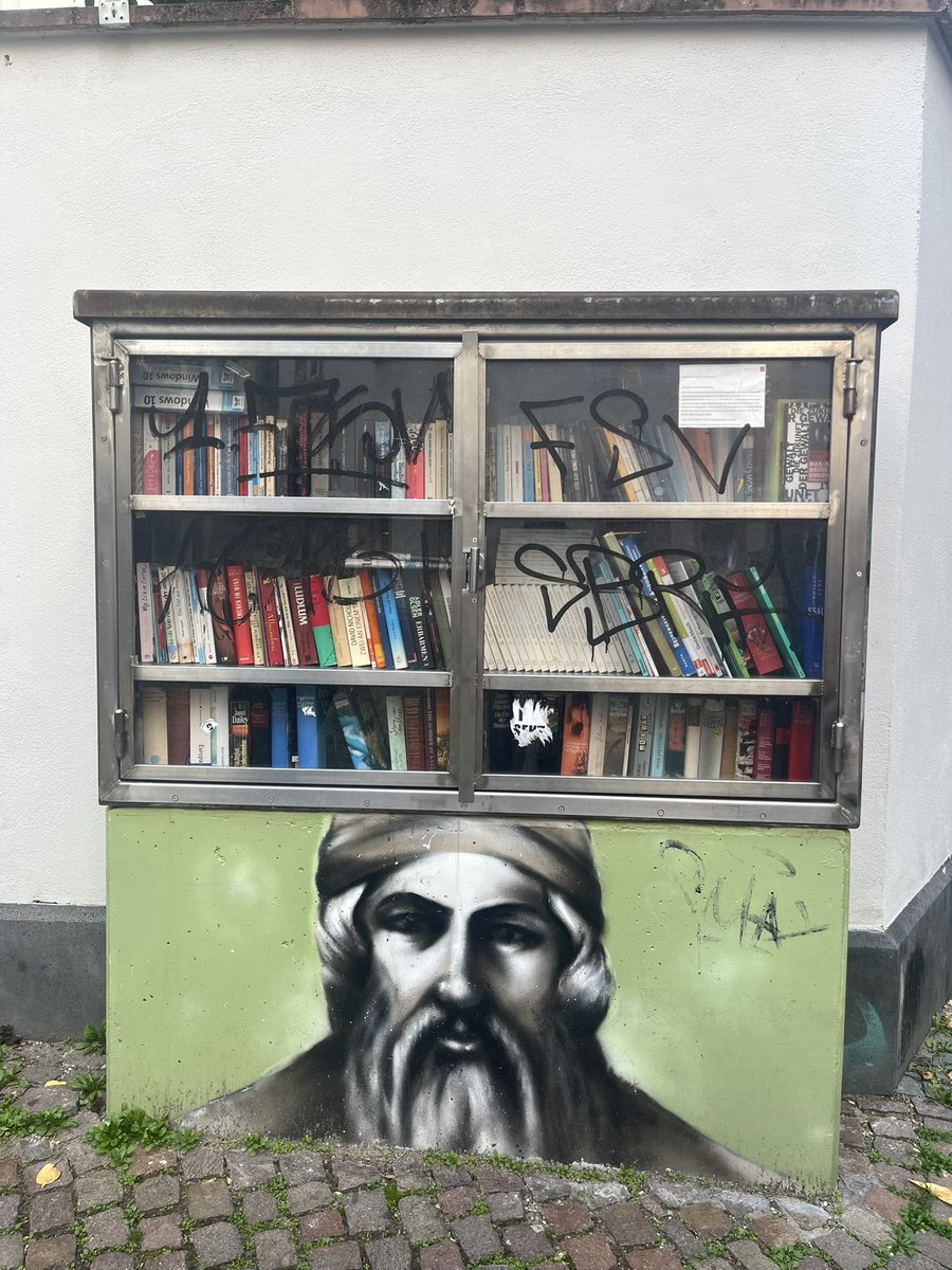 En Alemania existen estos libreros públicos que la gente llega por un libro, lo lee y lo regresa o cambia por otro libro.