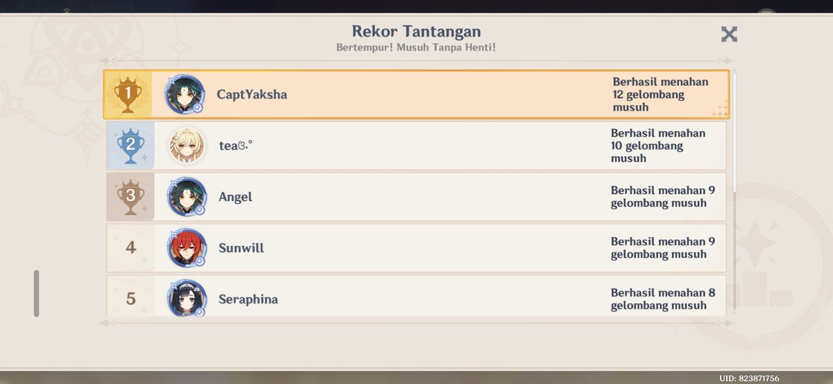 Yaksha โจ๏ธ๐ | Joki & Top Up Genshin HSR tweet media