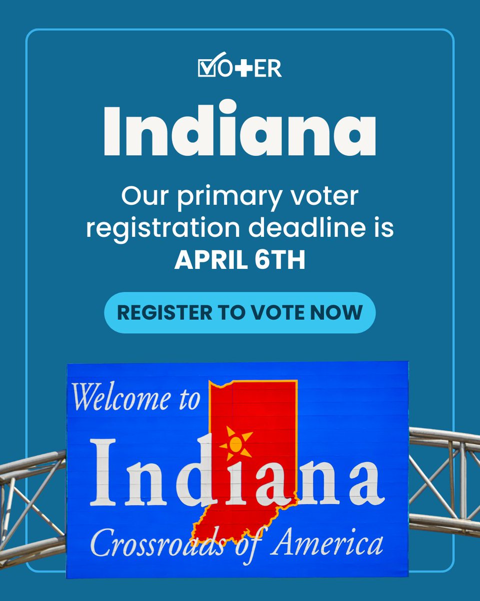 Vot_ER_org's tweet image. INDIANA ⏰ Now is your time: vote.health/social

Voting influences your healthcare access and affordability. Plus lower turnout in primaries means each vote carries more influence. Do not risk missing your chance.

#Indiana #PrimaryElection #VoteReady #CivicEngagement #VotER