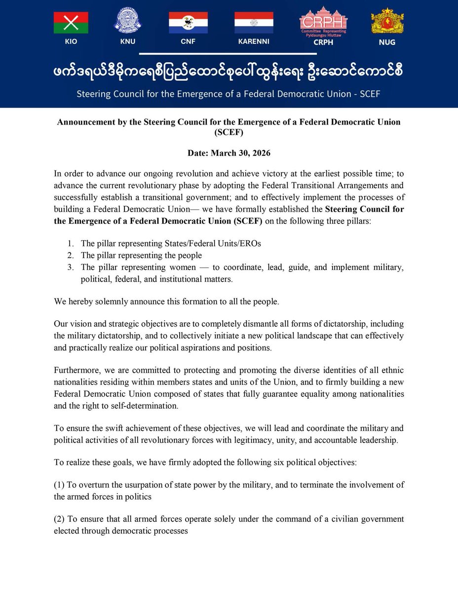 Announcement by the Steering Council for the Emergence of a Federal ...