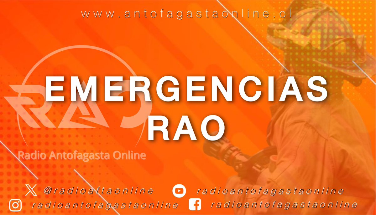 RadioAftaOnline's tweet photo. 🔴 #𝙀𝙢𝙚𝙧𝙜𝙚𝙣𝙘𝙞𝙖𝙨𝙍𝘼𝙊 🔴

#𝘼𝙃𝙊𝙍𝘼 | Bomberos de #Antofagasta concurre con sus unidades R-3, M-1 y B-4 hasta ruta 5 norte km 1.308 sector mano del desierto. Como información preliminar se trataría de colisión de camiones.

#𝙉𝙤𝙩𝙞𝙘𝙞𝙖𝙀𝙣𝘿𝙚𝙨𝙖𝙧𝙧𝙤𝙡𝙡𝙤 https://t.co/h91TMy7Rcx