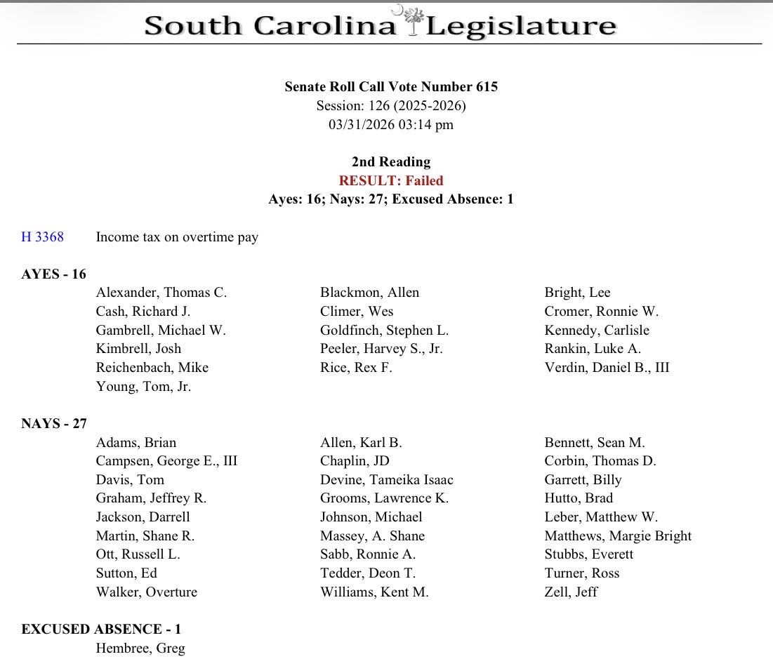 South Carolina Freedom Caucus tweet media