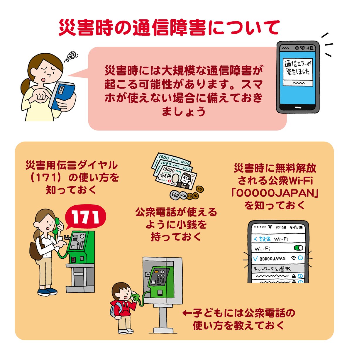 防災無料イラスト tweet media