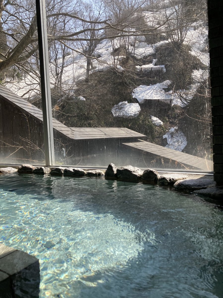 acoravel's tweet photo. 今年は雪溶けが早い？久しぶりの栃尾又温泉は冬と春の間で、小鳥たちのさえずりと雪や緑の下で気づかなかった、小さな滝や苔むした立派な枝を発見したり、
居心地の良い滞在でした〜(๑･̑◡･̑๑) https://t.co/RXC4Qr9Chj