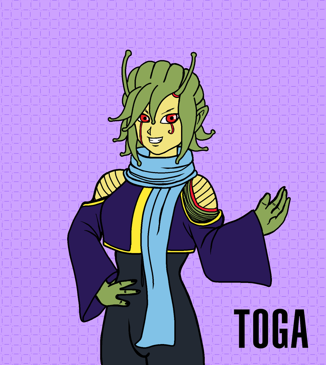 yuzo_gin's tweet photo. Toga, a OC de Dragon Ball que eu fiz imaginando como seriam os namekuseijins caso existisse uma variante feminina

#dragonball #oc #namek https://t.co/pXXc7KiJZe