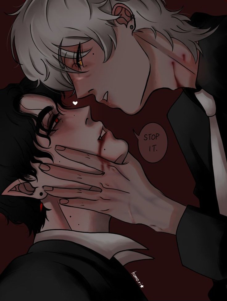 bluebunboii's tweet photo. I should draw them more my babies π
#oc #ocart #muhluhmuh #yaoi #vampirexhuman https://t.co/d0TSu7TIuI