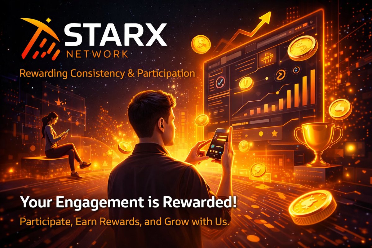 PaschalUchenna6's tweet image. Most platforms reward you for holding.

But real growth comes from showing up.

That’s the shift #StarXNetwork is making.

Instead of waiting for price moves,users earn by participating,logging in,engaging,staying consistent.🔥🔥

It’s simple: activity → value → rewards. #STARX