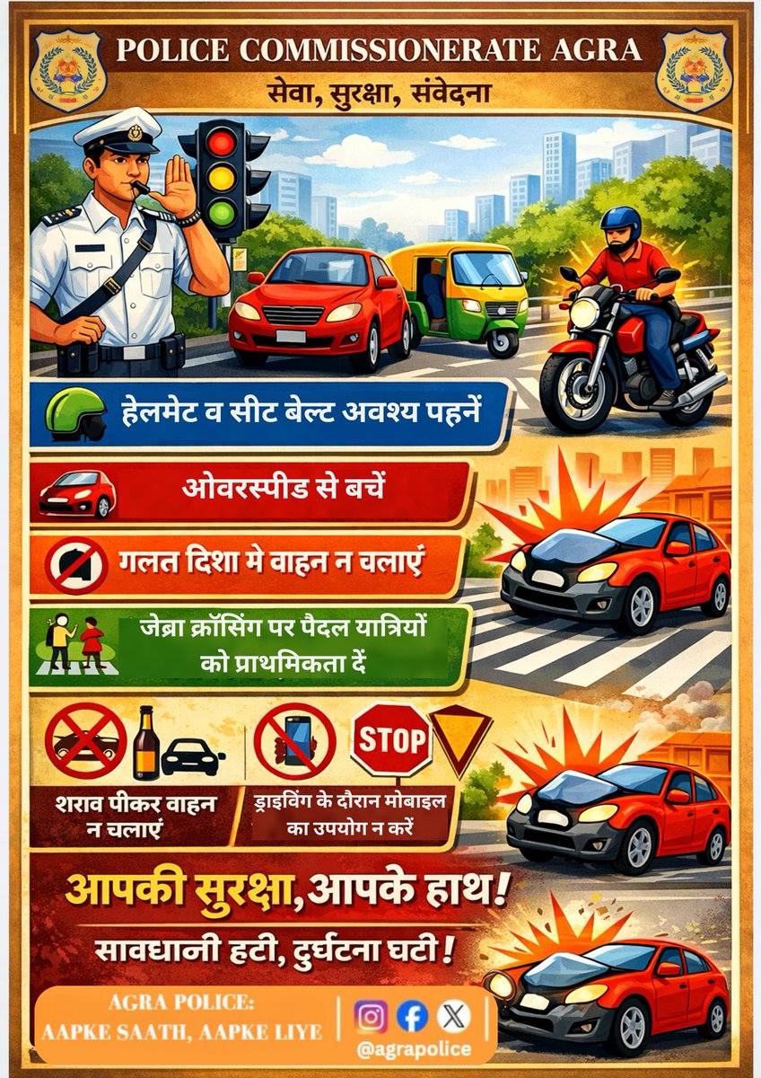 Agra Traffic Police tweet media