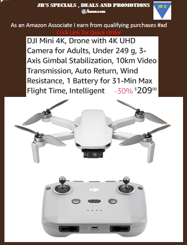 jfrsafety's tweet photo. Spring Special .... Get Yours Today!
DJI Mini 4K Drone - https://t.co/SCLkCohh5z
#Drone #Camera #Video #AutoReturn
@JRsSpecialsDealsPromotions https://t.co/BWFanl3MSh