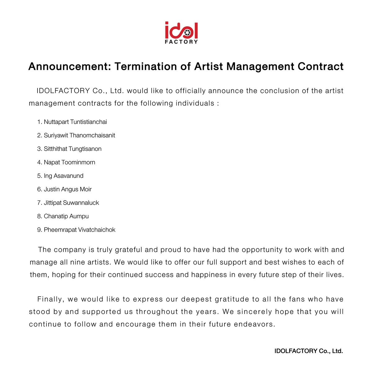 IDOLFACTORY tweet media