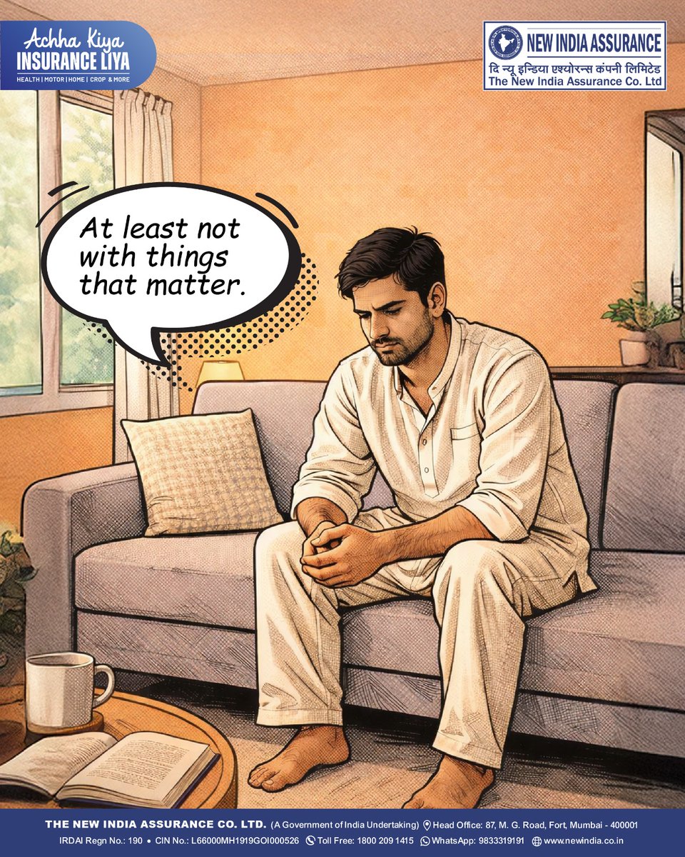 NewIndAssurance's tweet image. A little fun is fine. But when it comes to your future, don’t take chances. Make the smart move, get insured with New India Assurance.

#SmartMove #GetInsured #InsuranceMatters #ProtectYourFuture #NewIndiaAssurance #NIA #Insurance #InsuranceForAll #Assurance #InsuranceForAll2047